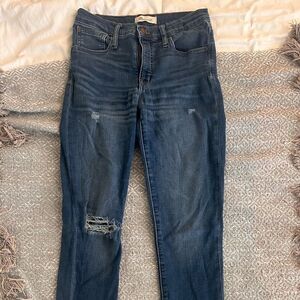 Madewell Distressed Indigo Skinny Jeans